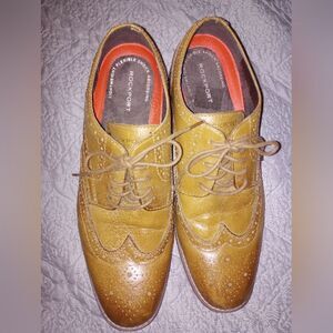 Rockport BX2317 Saxxen Brown Brogue Oxfords Size 9.5 EUC